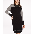 17PKCS25292 2017 knit wool cashmere knitted lady sweater dress